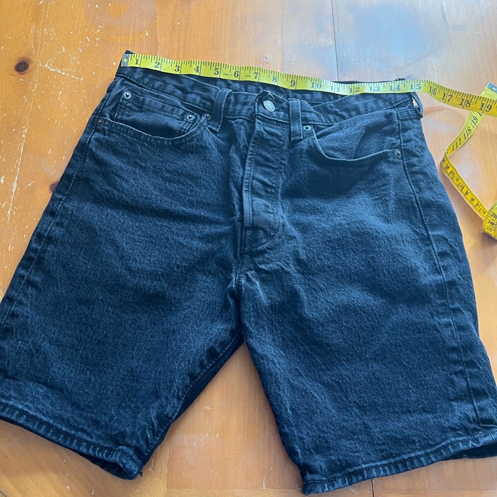 Levi’s 501 Denim Shorts Faded Black Size 28 Tag Size W 31 Fits Small